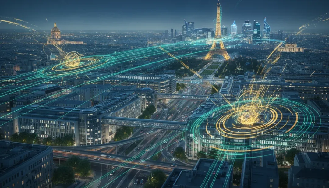 Skyline moderne de Paris symbolisant l'attractivité des investissements étrangers en France en 2026.