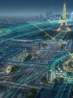 Skyline moderne de Paris symbolisant l'attractivité des investissements étrangers en France en 2026.