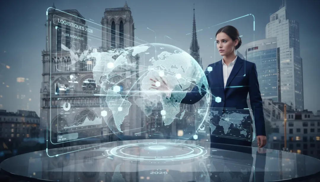 Professionnel français analysant une chaîne d'approvisionnement numérique complexe en 2026