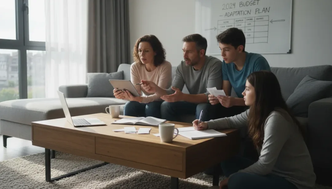 Famille française gérant son budget face à l'inflation de 2026