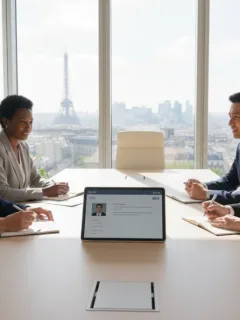 Candidat préparé face à un jury d'entretien moderne en France en 2026