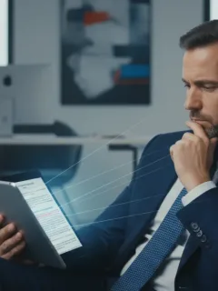 Homme professionnel étudiant les lois de portabilité des droits à la prévoyance 2026 en France.