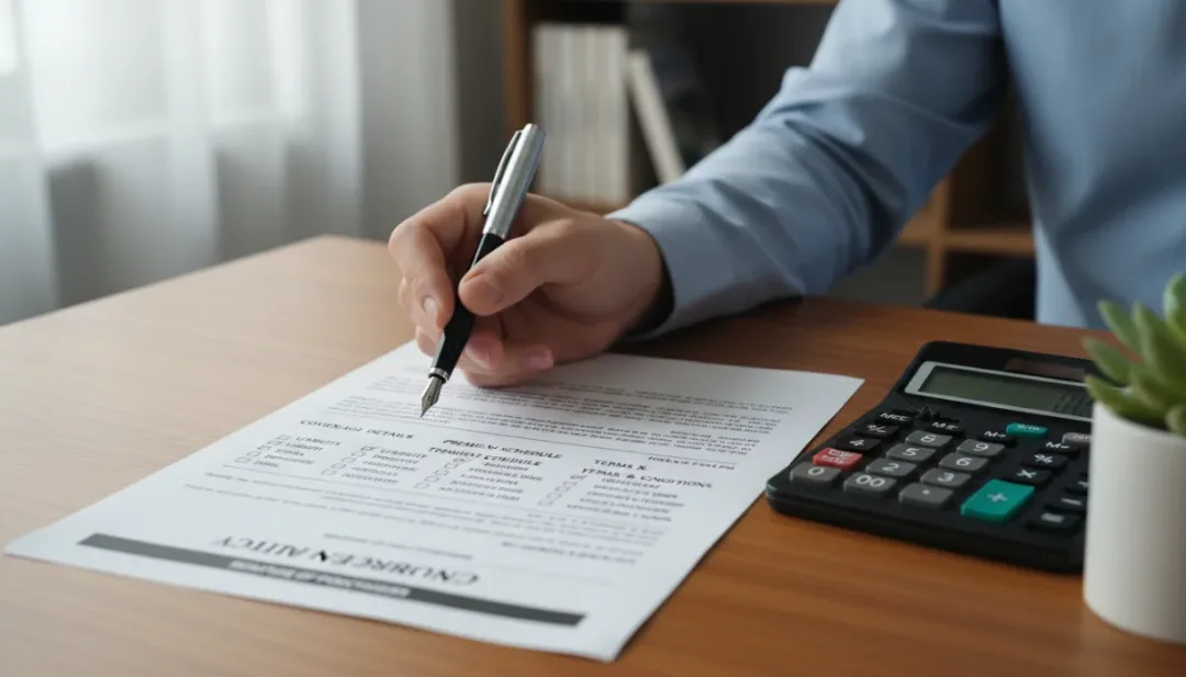 Personne examinant attentivement un contrat de prévoyance individuelle.