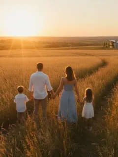 Famille unie et sereine, symbole de protection future en prévoyance individuelle 2026.