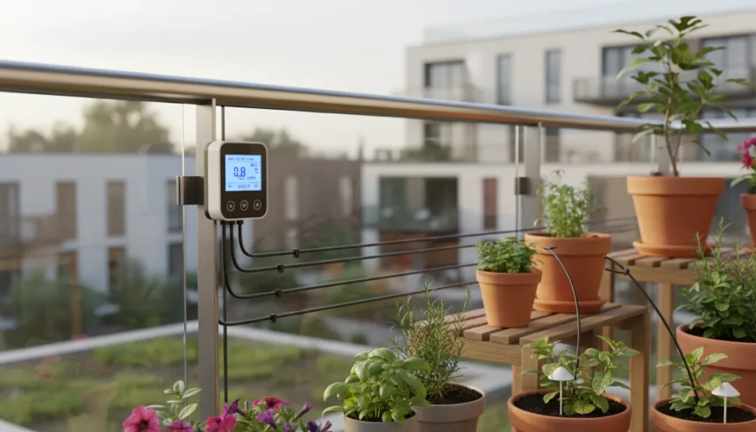 Système d'irrigation intelligent sur un balcon urbain
