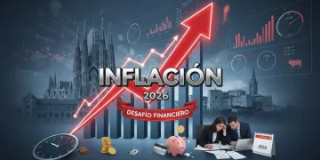 Gráficos económicos mostrando un aumento de la inflación en España para 2026