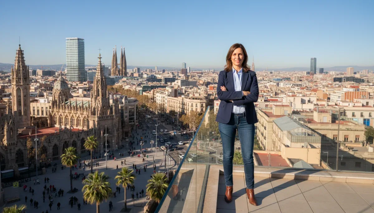 Profesional resiliente en España superando el estrés laboral