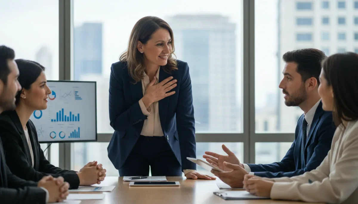 Líder español practicando la escucha activa y la empatía con su equipo