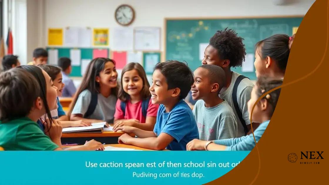 Creating a supportive school environment