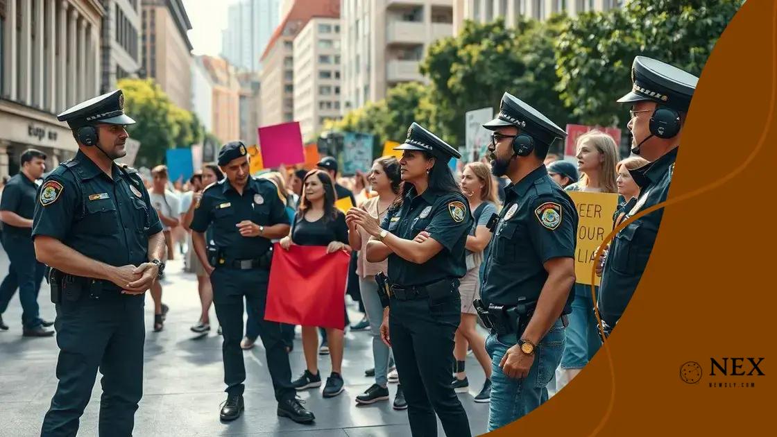 Role of authorities in managing protests