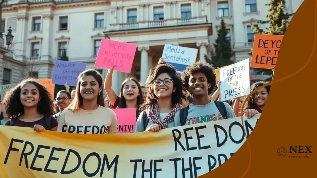Student protests against media censorship: the urgent call