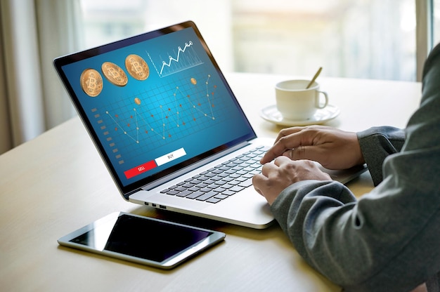 A person is meticulously organizing cryptocurrency transaction records, with a laptop displaying a spreadsheet of transactions and a physical folder holding printed records. The scene highlights the importance of detailed and organized record-keeping for cryptocurrency tax compliance.
