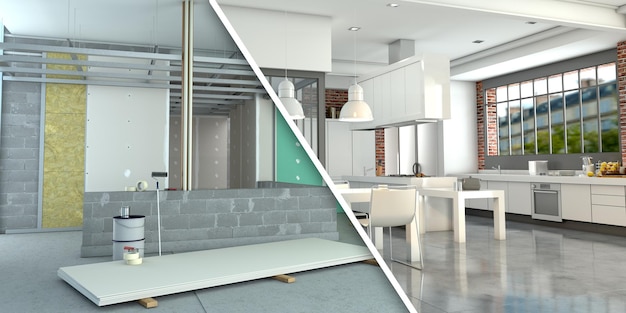 A split-screen image showing before-and-after shots of a home improvement project, such as installing new energy-efficient windows or adding solar panels to the roof. The image emphasizes the value and potential tax benefits of investing in home upgrades.