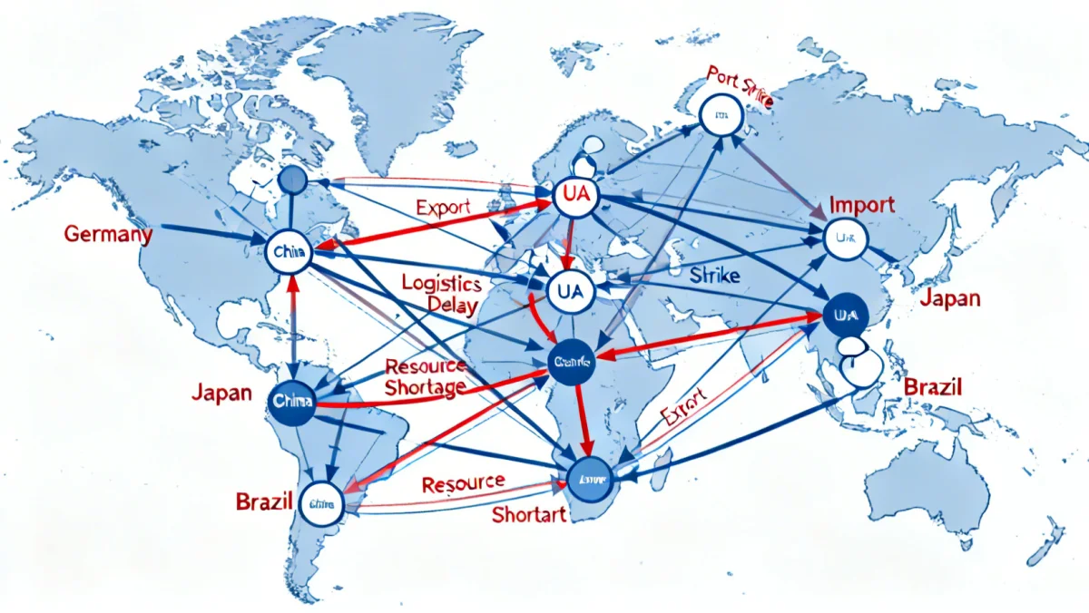 Disrupted global supply chains impacting economic stability